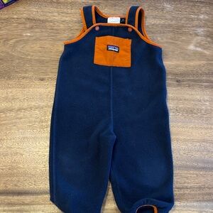 Patagonia Kids Overalls in Navy and Orange